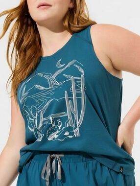 Torrid Happy Camper desert cactus tank top women's plus size 4